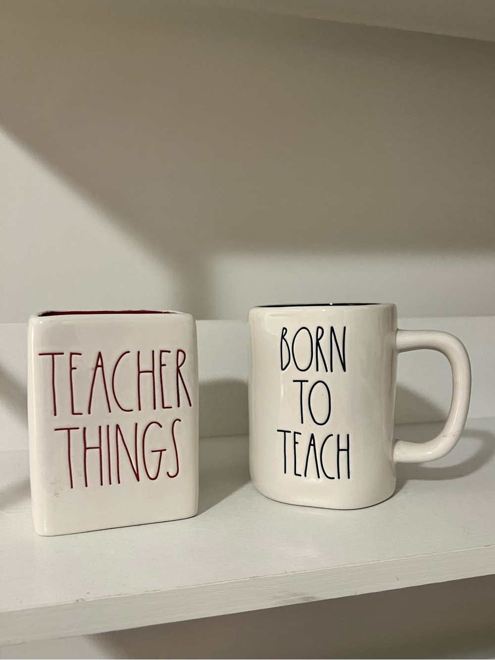 Rae Dunn Teacher Mug and desk organizer